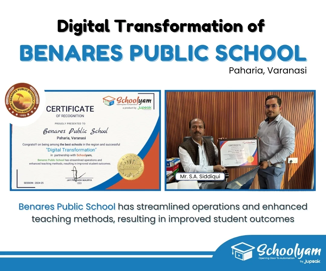 Digital transformation recognition for Benares Public School