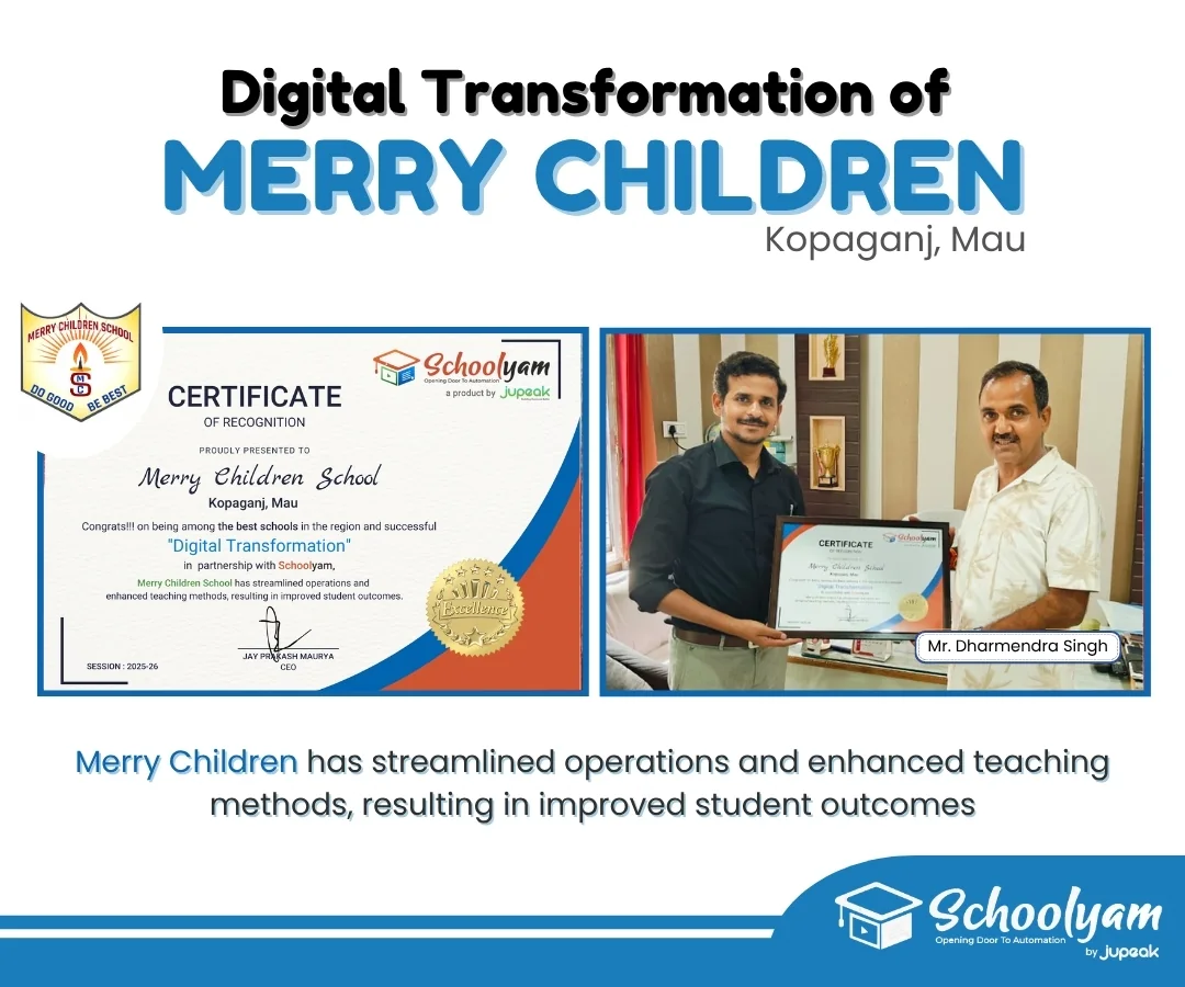 Digital transformation recognition for Dalimss Sunbeam School, partner school 11