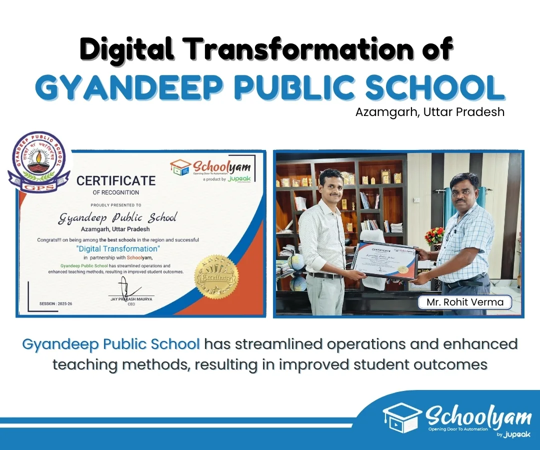 Digital transformation recognition for Gyandeep school