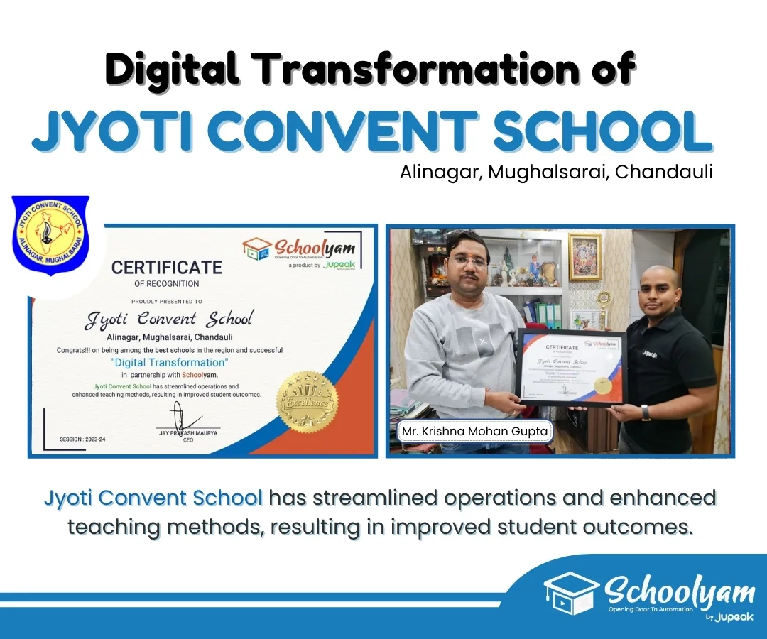 Digital transformation recognition for Jyoti Convent School