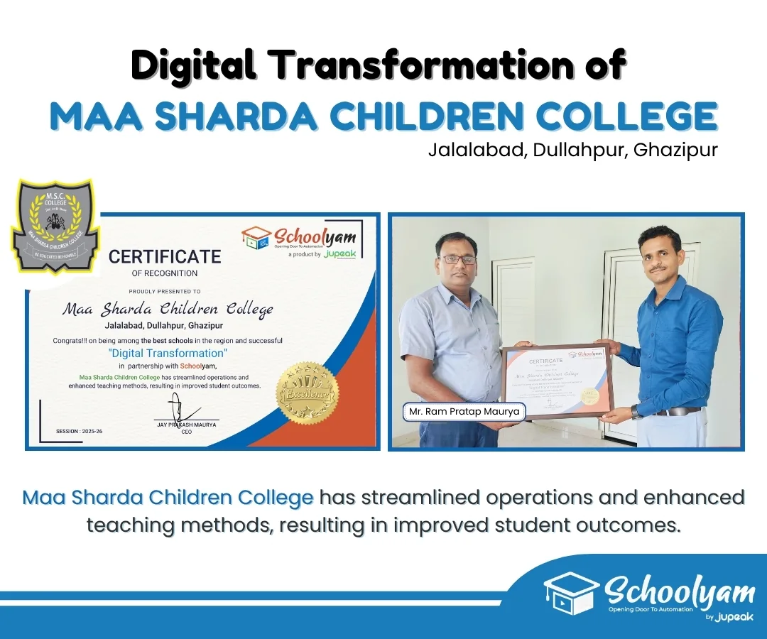 Digital transformation recognition for Maa Sharda school