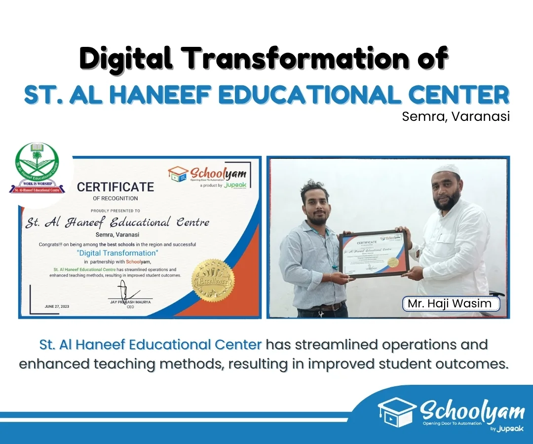 Digital transformation recognition for St. Al Haneef school