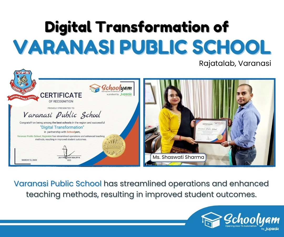 Digital transformation recognition for Varanasi Public School